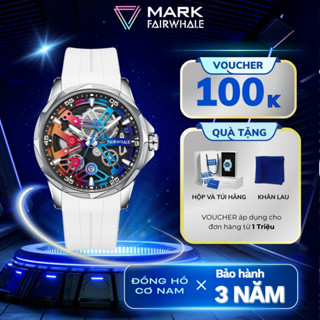 Đồng hồ Mark FairWhale  automatic nam lộ máy cơ,Đồng hồ đeo tay size 44mm,chống nước 30m full box