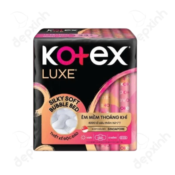 Băng vệ sinh Kotex LUXE Ngày Cánh 23cm 8 miếng