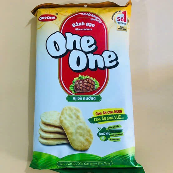 BÁNH GẠO ONE ONE VỊ TÔM NƯỚNG 150G, bánh gạo