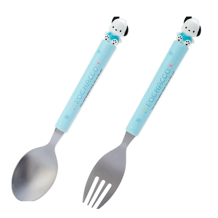 Sanrio Mascot Spoon/Fork with Pochacco