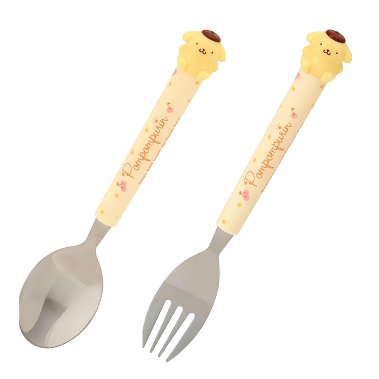 Sanrio Mascot Spoon/Fork with Pompompurin