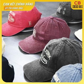 (𝗖𝗵𝗶́𝗻𝗵 𝗵𝗮̃𝗻𝗴) Tổng Hợp Mẫu Mũ Nón MLB Jean – Varsity Vintage Cursive, Form Chuẩn, Chất Vải Cao Cấp