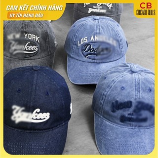 (𝗖𝗵𝗶́𝗻𝗵 𝗵𝗮̃𝗻𝗴) Tổng Hợp Mẫu Mũ Nón MLB Jean – Varsity Vintage Cursive, Form Chuẩn, Chất Vải Cao Cấp