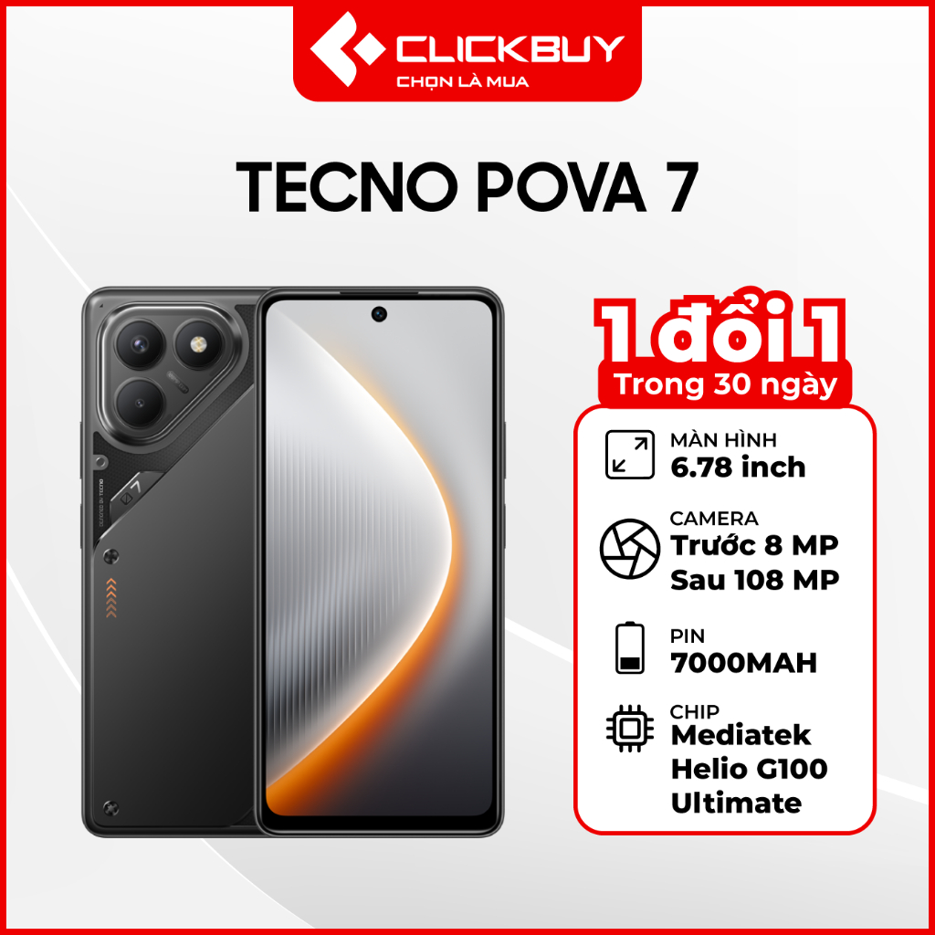 Điện thoại TECNO Pova 7 Chính Hãng | BigBuy360 - bigbuy360.vn