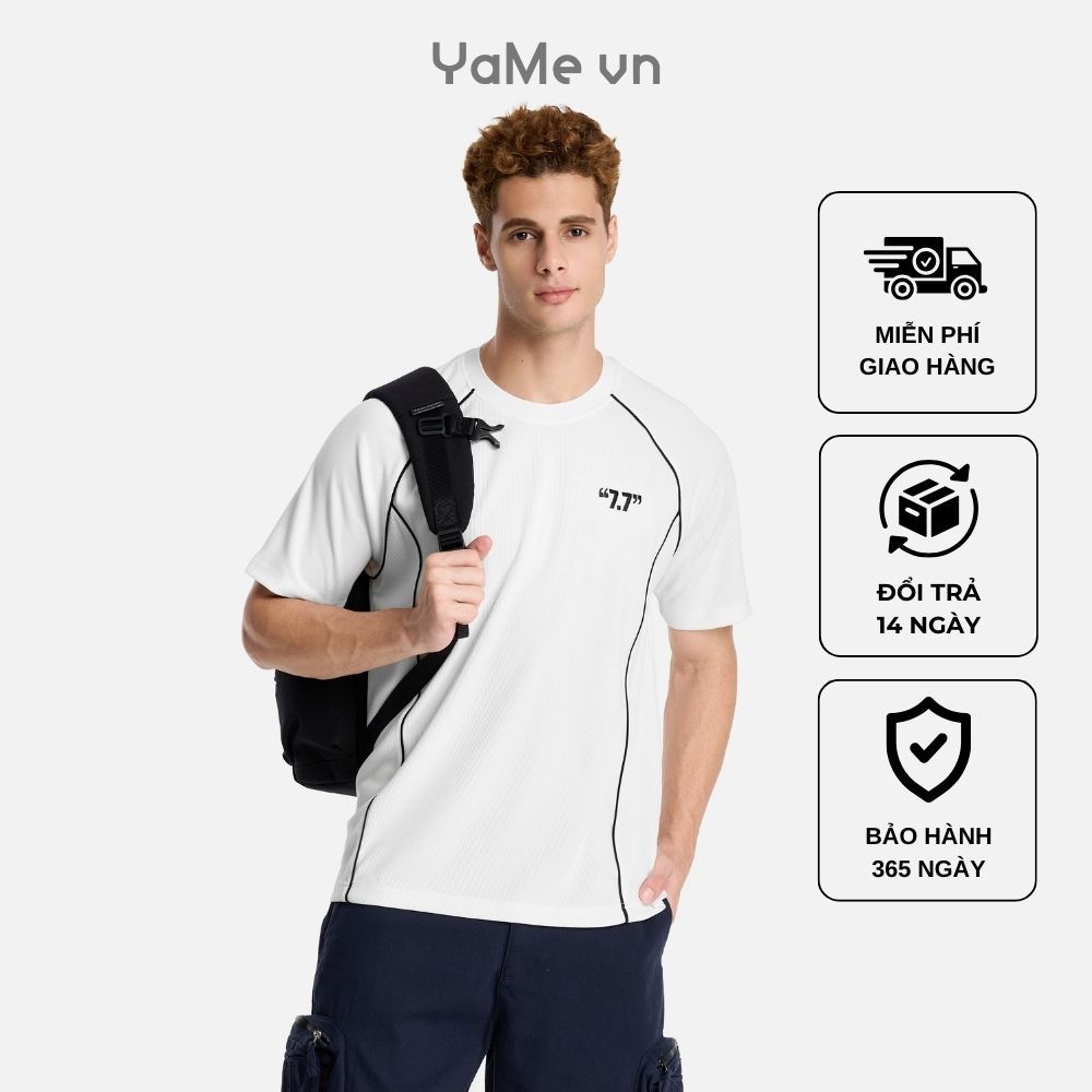 Áo Thun Nam Cổ Tròn Tay Ngắn DurableTex™ Seventy Seven 043 23562 |YaMe|