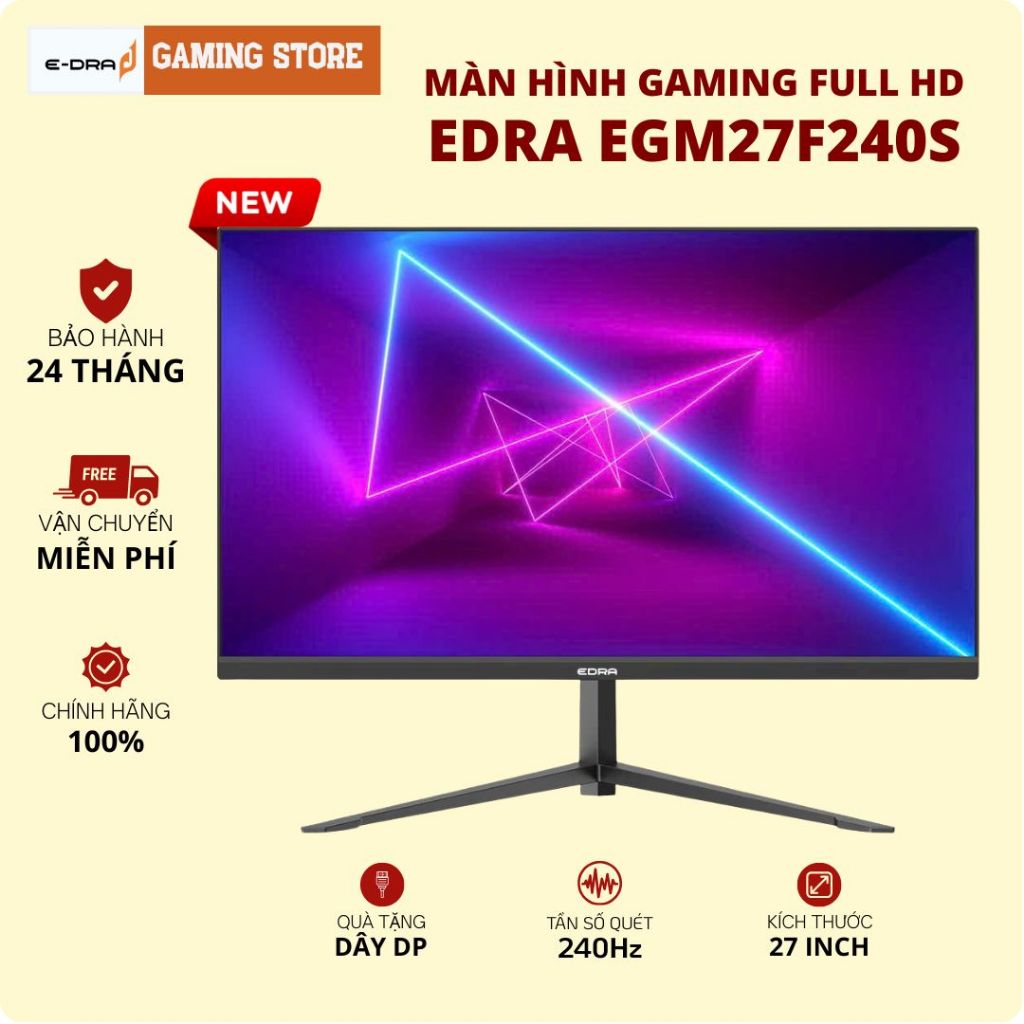 Màn Hình Gaming 27inch EDRAEGM27F240S Full HD/240Hz/1ms Chính Hãng - Bảo Hành 24 Tháng