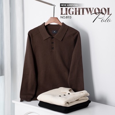 Áo len nam cổ polo URBAN vải len lông thỏ mềm mịn giữ ấm tốt, co giãn nhẹ phom dáng thoải mái NO.8113