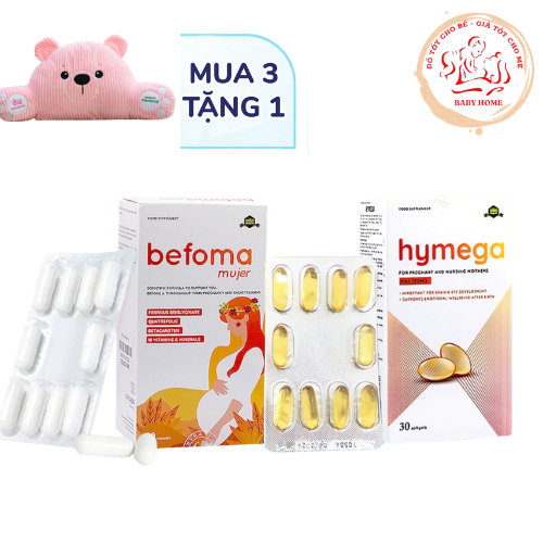 Combo Viên uống bổ sung Sắt Befoma và Viên Uống Hymega DHA Bổ Sung DHA cho mẹ bầu