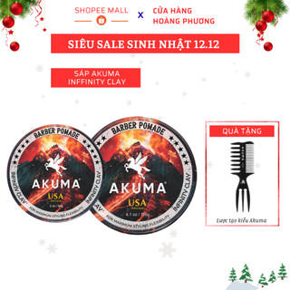  Sáp Vuốt Tóc AKUMA INFINITY CLAY Hàng Chính Hãng Độ Bóng Mờ Tự Nhiên Tạo Kiểu Chuẩn Giữ Nếp Lâu 