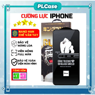 Kính Cường Lực iPhone KingKong 3D Cao Cấp Full Màn Độ Cứng 9H Cho iPhone X/11/12/13/14/15/16/17/PRM