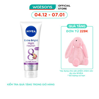  Tinh Chất Dưỡng Thể Trắng Da Ban Đêm Nivea 180ml 