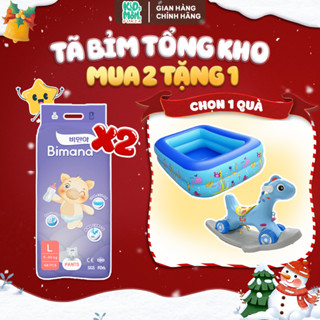   2BM   TẶNG NGỰA BẬP BÊNH BỂ BƠI  COMBO 2 BỊCH tã bỉm quần dán Bimana Hàn Quốc đóng ngày đêm size NB tới 4XL 