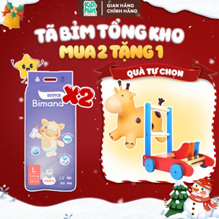   2BM   TẶNG XE GÀ TẬP ĐI  COMBO 2 BỊCH tã bỉm BIMANA HÀN QUỐC mềm mịn và thấm tốt size NB tới 3XL 