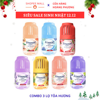  Combo 3 Lọ tỏa hương Lovenose hương thơm tự nhiên dễ chịu sáp thơm phòng khử mùi thế hệ mới 180ml 