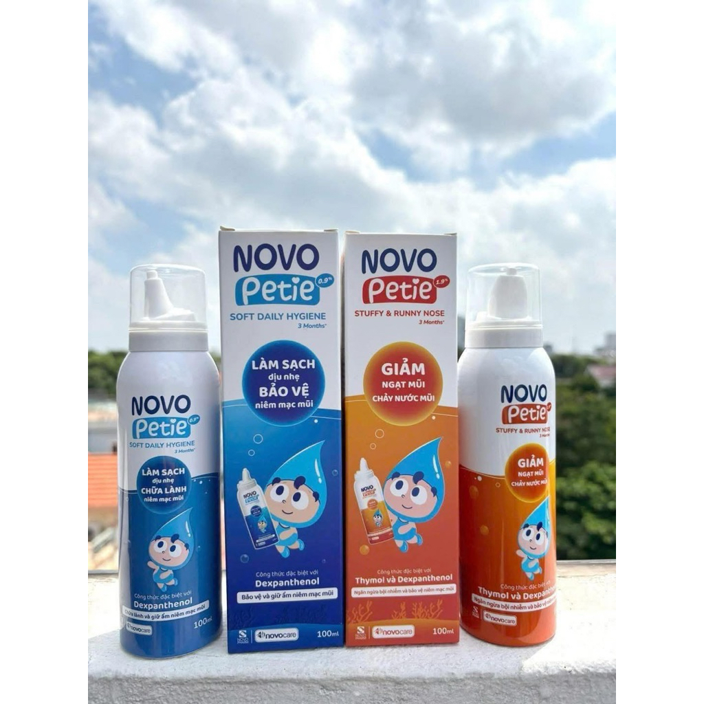 Xịt Rửa Mũi Novocare. 0,9% và 1,9%