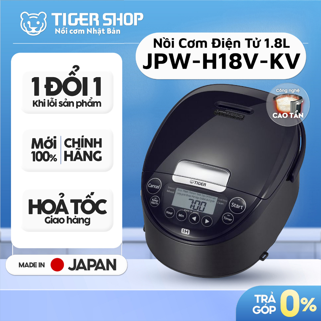 JPW-H18V -- Nồi Cơm Điện Tử Cao Tần TIGER JPW-H18V-KV 1.8 Lít [Có Hỏa Tốc - CHÍNH HÃNG]