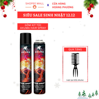  Gôm Xịt Giữ Nếp Tóc AKUMA HAIR SPRAY 390ml Hương Nước Hoa Chính Hãng Akuma 
