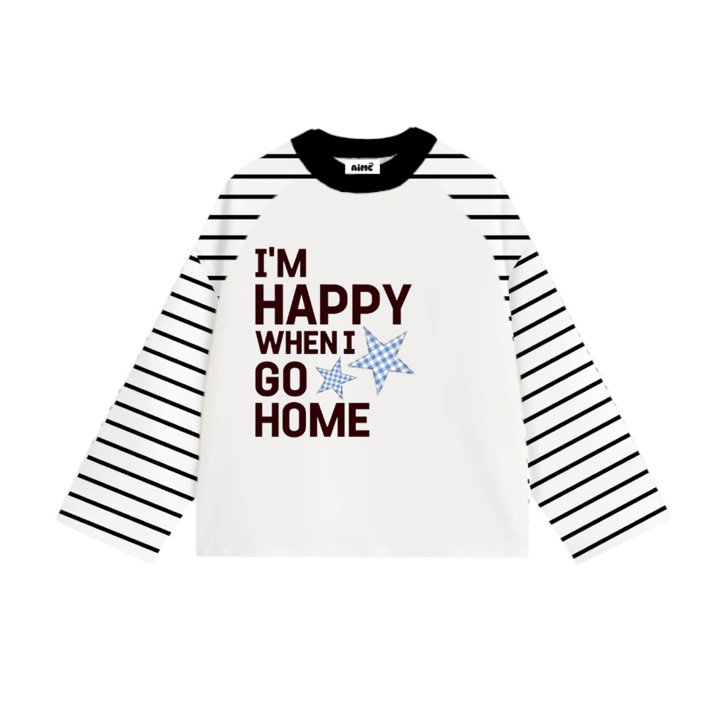 [Ver2] Aimesaigon Áo Thun Tay Dài Raglan Phối Sọc Ngang Long Sleeve Boxy AIMÉ Form Rộng Cổ Tròn Unisex Áo Thu Đông | BigBuy360 - bigbuy360.vn