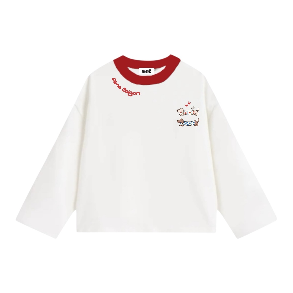 [Ver2] Aimesaigon Áo Thun Tay Dài Raglan Phối Sọc Ngang Long Sleeve Boxy AIMÉ Form Rộng Cổ Tròn Unisex Áo Thu Đông | BigBuy360 - bigbuy360.vn