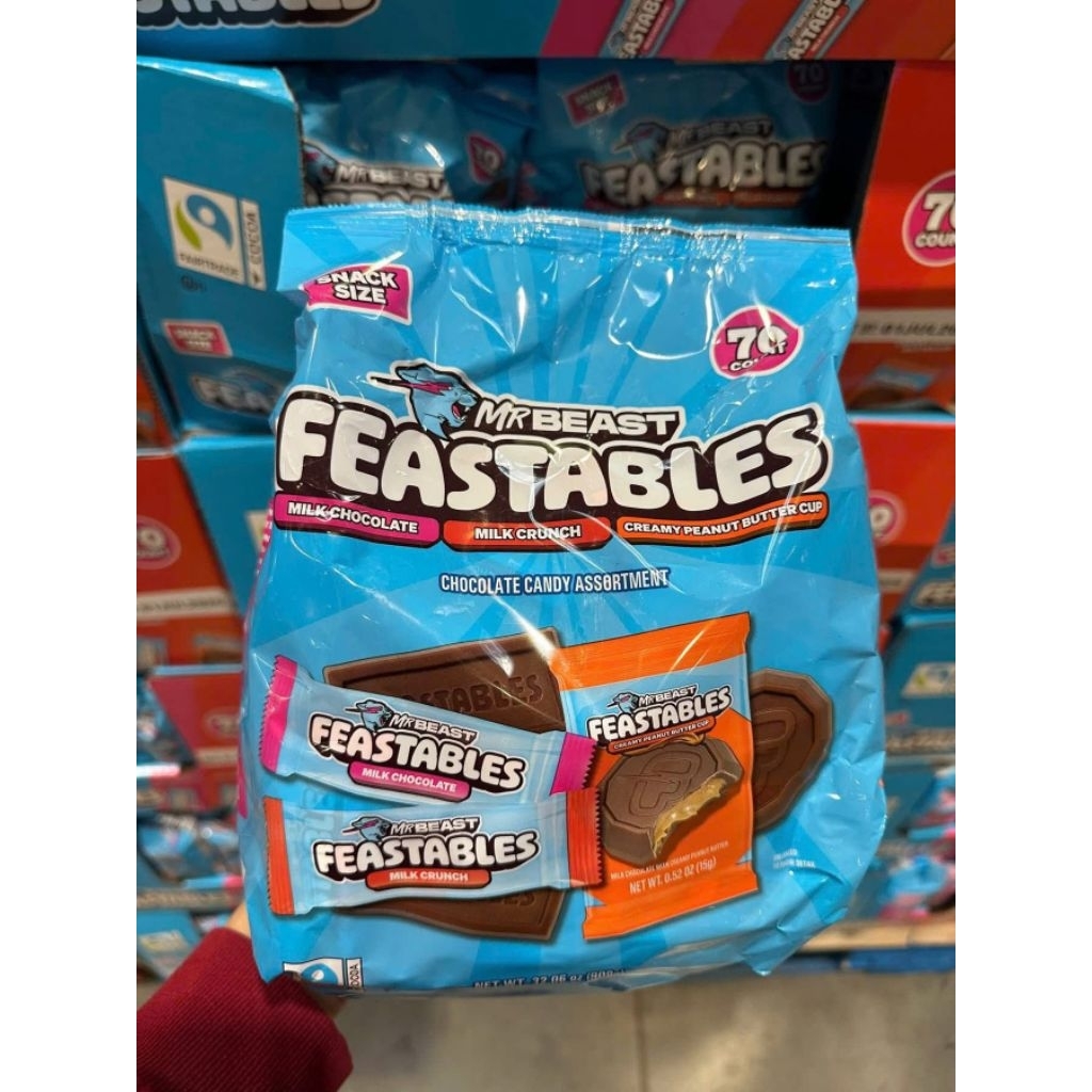 KẸO SOCOLA MR BEAST FEASTABLES CHOCOLATE MIX 3 LOẠI TÁCH LẺ