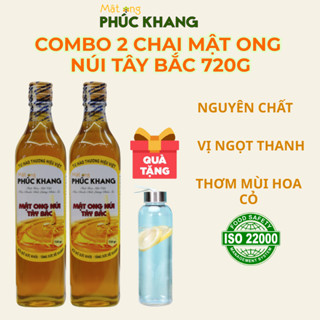  2 Chai Mật Ong Rừng Tây Bắc Phúc Khang 720g Hữu Cơ Nguyên Chất Thiên Nhiên Bổ Dưỡng Hàng Chính Hãng Thu Hoạch 2025 