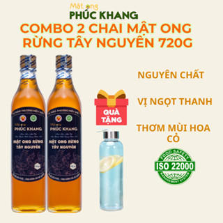  2 Chai Mật Ong Rừng Tây Nguyên Phúc Khang 720g Hữu Cơ Nguyên Chất Thiên Nhiên Bổ Dưỡng Hàng Chính Hãng Thu Hoạch 2025 