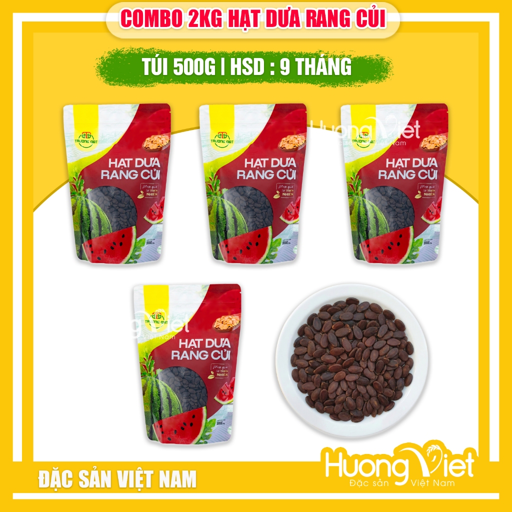 2KG Hạt dưa rang mộc, hạt dưa nguyên vị 2KG = 4 TÚI 500G