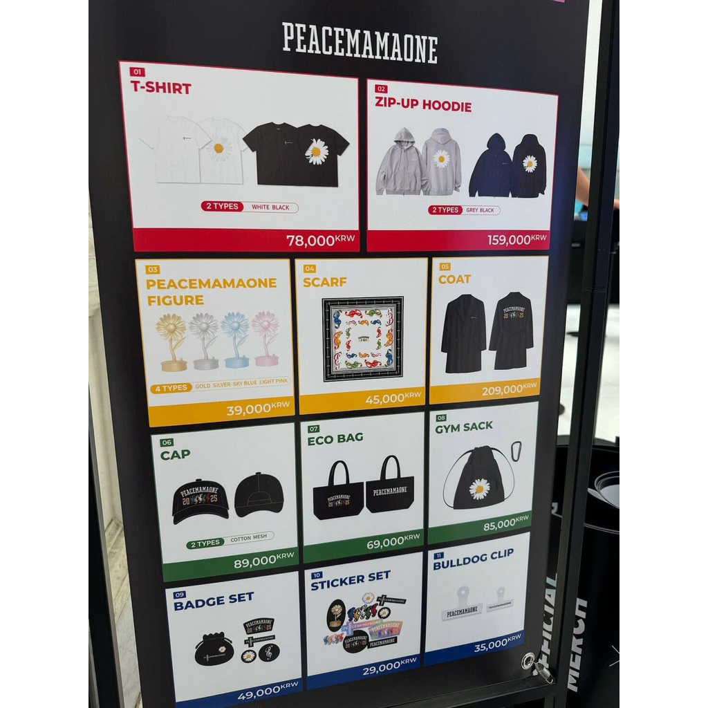 Bộ sưu tập G-DRAGON COLLABORATION MERCH: PEACEMAMAONE MAMA AWARDS 2025