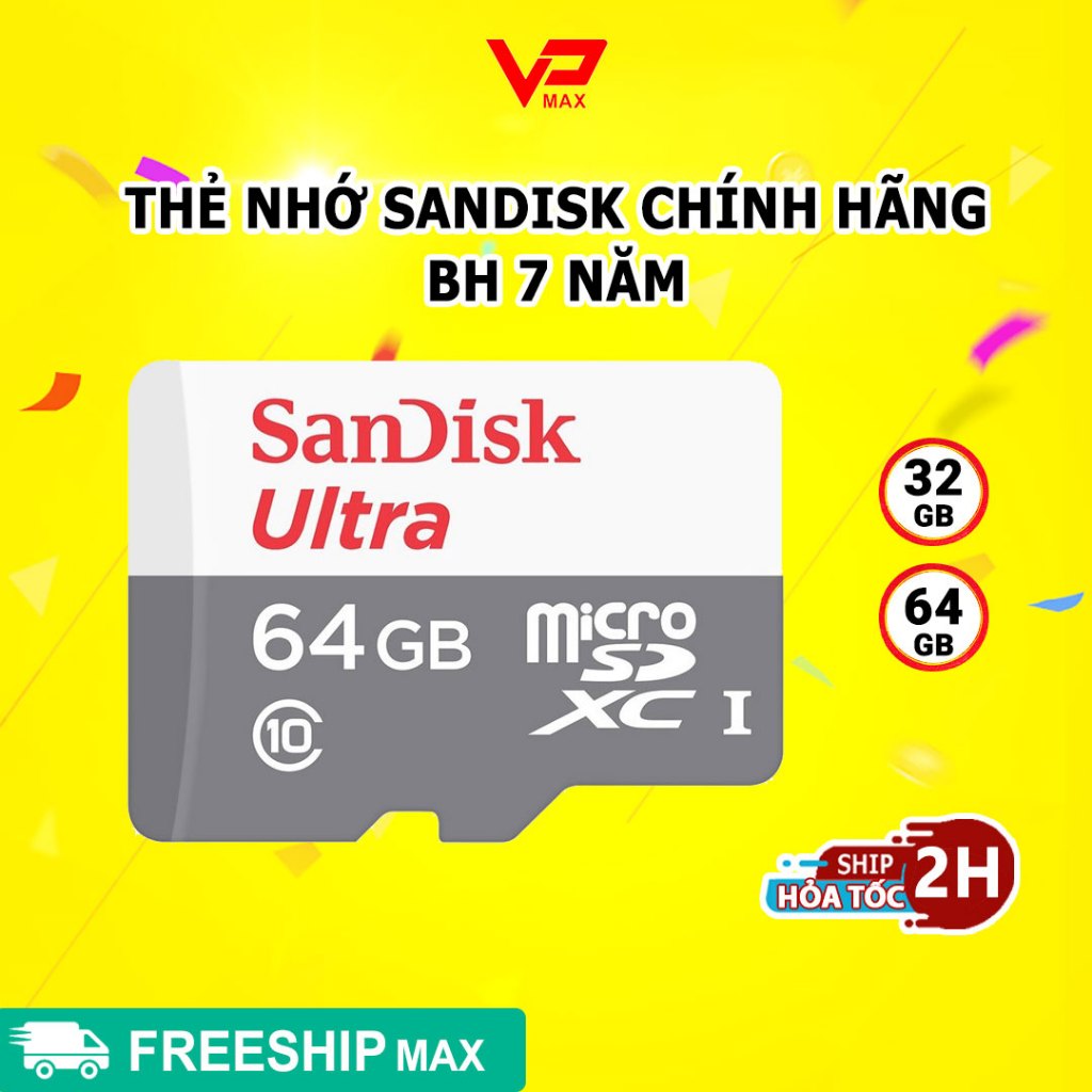 Thẻ nhớ Camera 32GB 64GB  128GB Kingston Hiksemi Kioxia tốc độ 100Mb/s bảo hành 7 năm chính hãng