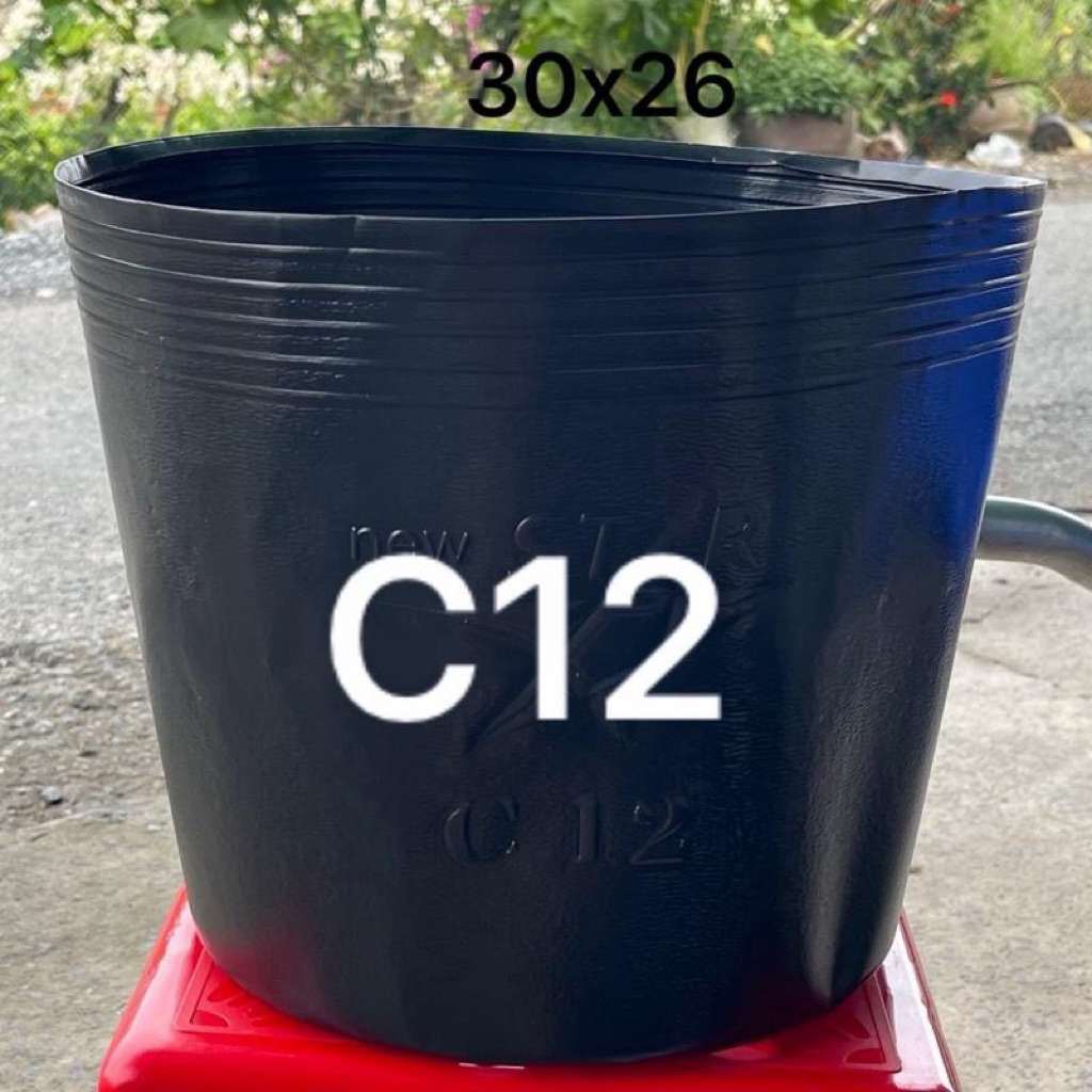 Combo 100 cái Chậu Nhựa Đen C12 Hàng Chuẩn Dẻo Dai