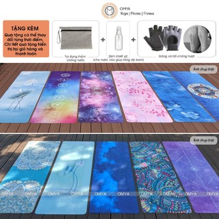  Thảm Tập Yoga Du Lịch Chống Trượt 1,5mm Cao Su In Hoa Định Tuyến Gấp Gọn Cao Cấp 