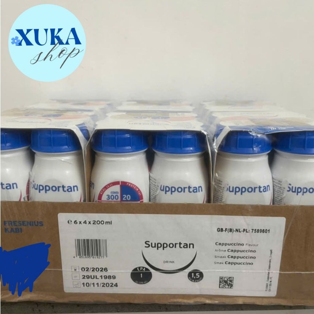 🌻1 thùng sữa Supportan 6 lốc 24 chai 200ml của hãng Kabi Đức dinh dưỡng cho người suy nhược, ung thư