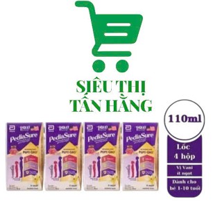  Thùng 48 Hộp Sữa Nước Pediasure Vani Ít Ngọt 110ml Cho Bé Từ 1-10 tuổi 