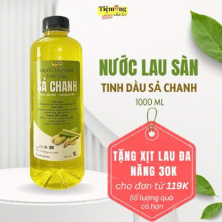  Nước lau sàn tinh dầu sả chanh hữu cơ sạch khuẩn thơm mát chai lớn 1000ml Tiệm Ông Nhà Tui 