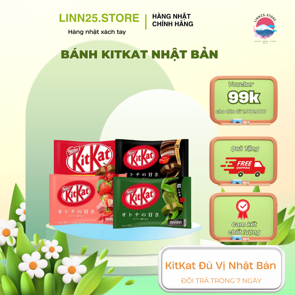 Bánh Kitkat Nhật Bản,Kitkat Đủ Vị Thơm Ngon Đủ Vị, Kẹo Bánh Xốp Nestle |Hàng nhật nội địa