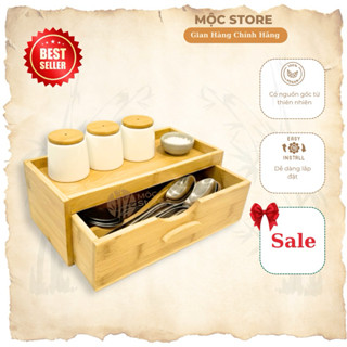  Hộp Đựng Đũa Thìa Gia Vị Có Ngăn Kéo Hộp Đựng 2 Tầng Bằng Gỗ Tre Kiểu Nhật Sang Trọng Cho Gia Đình Quán Ăn 