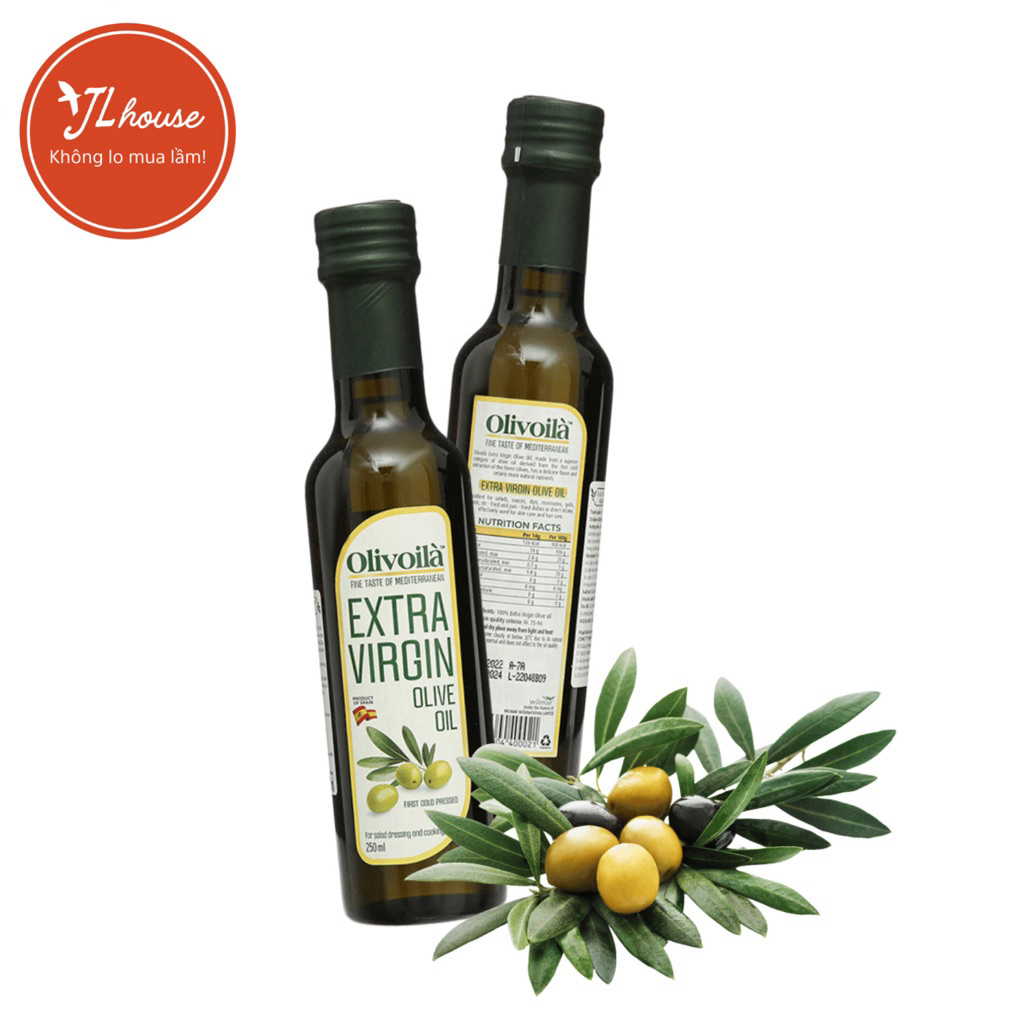 [Đảm bảo chính hãng] Dầu Olive Olivoilà/Tuong An Extra Virgin 250ml | Olive Olivoilà Pomace 750ml