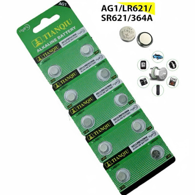 VỈ pin FOURRON AG1/LR621H/SR621sw / 364A-1,5v cho đồng hồ đeo tay thiết bị điẹn tử kt 6,8 x 2,1mm