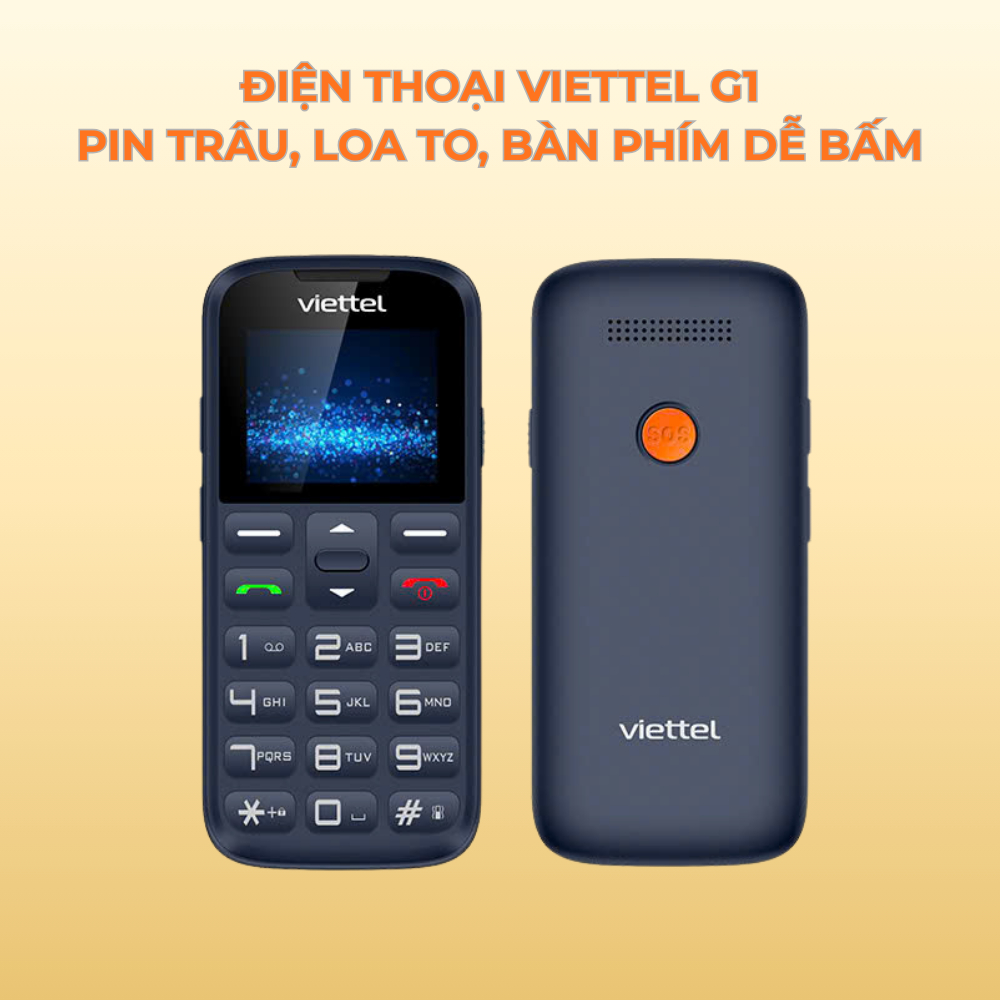 [MỚI - NGUYÊN SEAL, HỘP] Điện thoại Viettel G1 G2– Nhỏ gọn, dễ xài, pin siêu trâu, loa to, bàn phím 