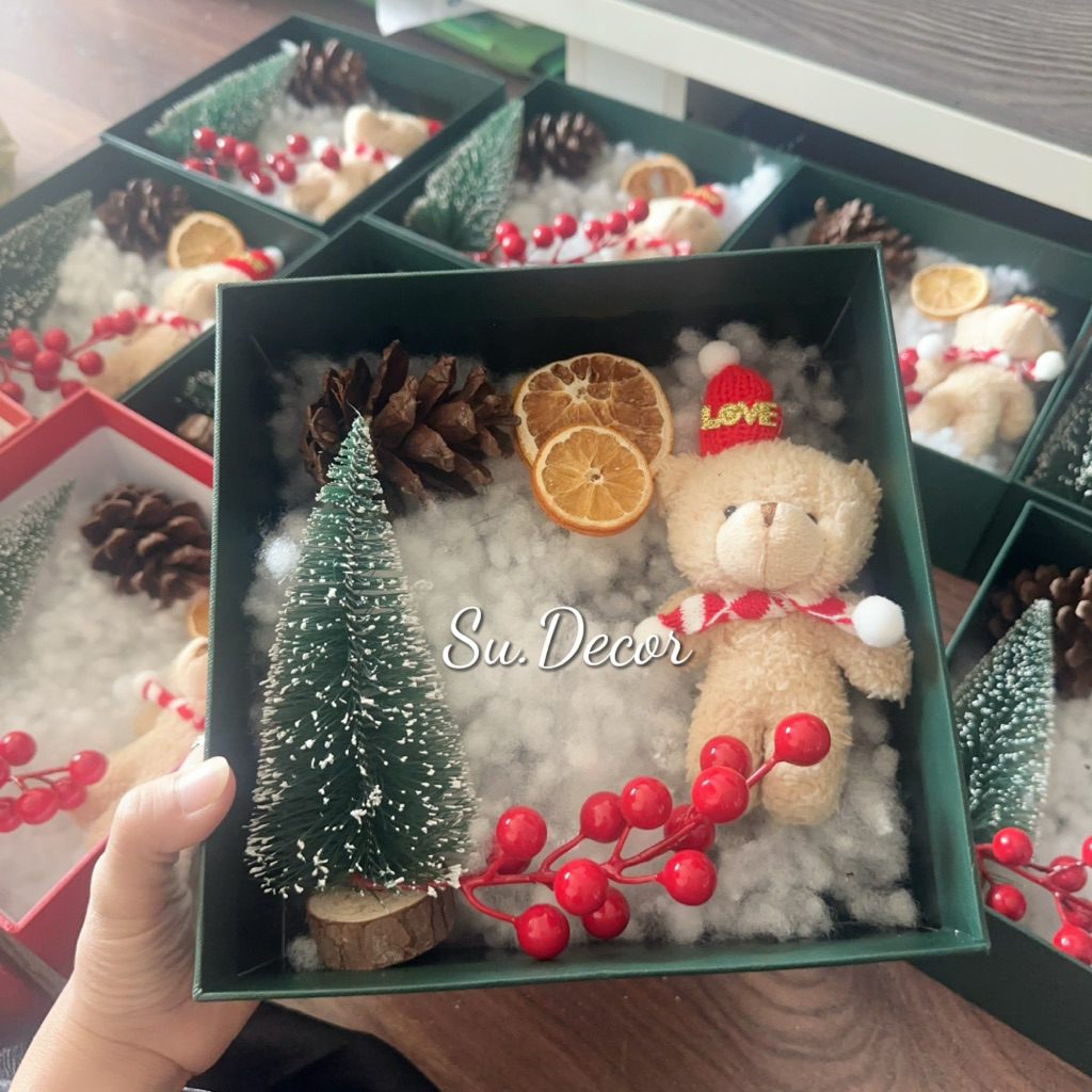 Hộp quà noel, Hộp quà tặng, Hộp đựng quà noel 20x20