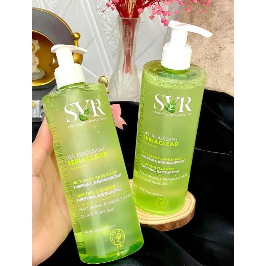Sữa Rửa Mặt SVR. Sữa Rửa Mặt Dạng Gel Dành Cho Da Dầu Mụn Da Nhạy Cảm 400ml.