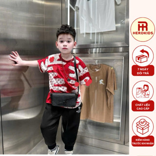  áo thun bé trai chất cotton premium wash loang hoạ tiết siêu chất phong cách boy phố 