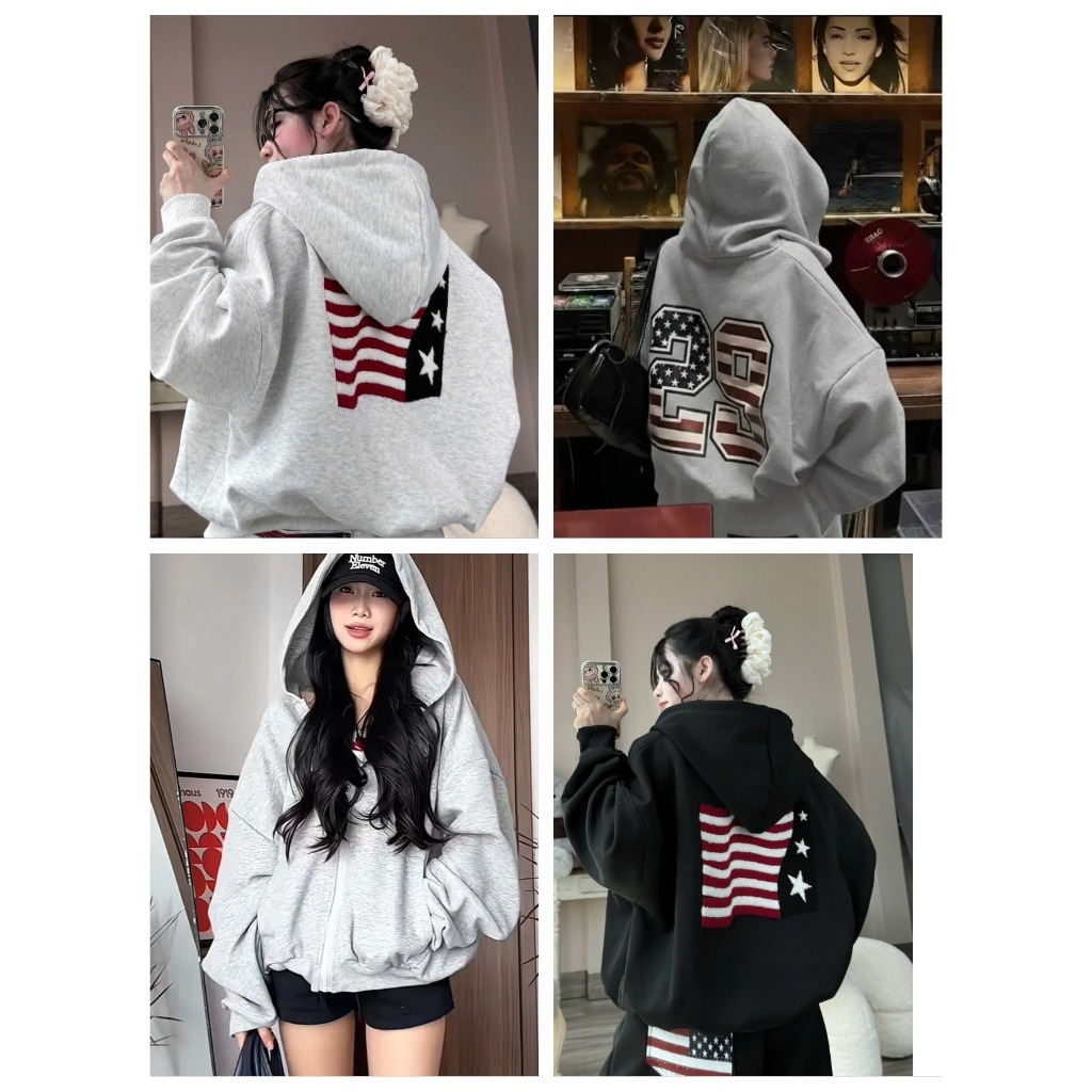  Áo Khoác Hoodie NỈ CỜ + SỐ 29 LÁ CỜ Nam Nữ Unisex  Áo khoác Bomber Nam Nữ Unisex Hót 2026 