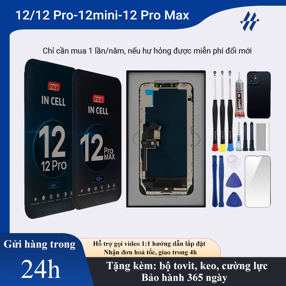 Màn hình ZY-GX chính hãng tương thích với iPhone 12/12 Pro/12 mini/12 Pro Max , Bảo hành 12T