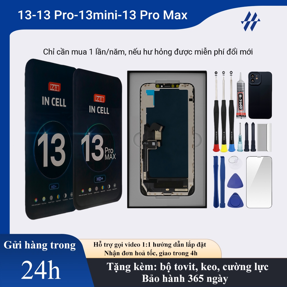 Màn hình ZY-GX chính hãng tương thích với iPhone 13/13 Pro/13 mini/13 Pro Max , Bảo hành 12T