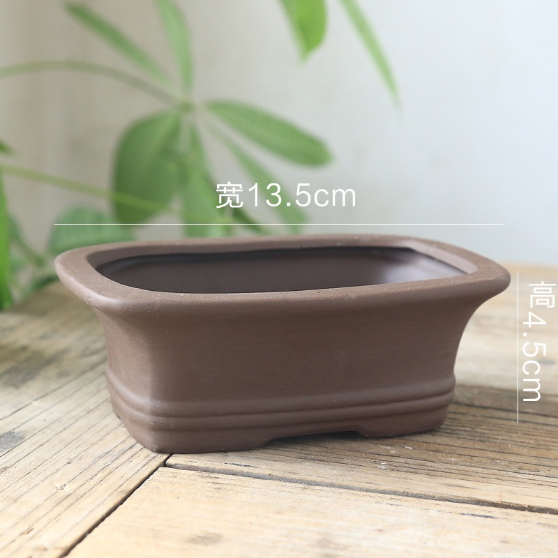 [ MAY ] Chậu Gốm Tàu Mini Màu Nâu Đất - Trồng Xương Rồng , Sen Đá , Cây Bonsai...
