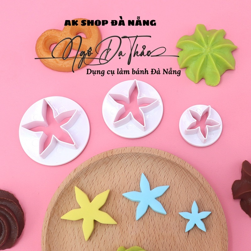 Bộ 3 khuôn nhựa cutter NỤ HỒNG ( DANANGBAKINGTOOL 2601.002 )