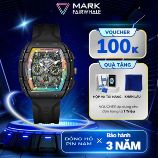  Đồng Hồ Thạch Anh Nam Mark Fairwhale Tonneau,Đồng Hồ Đeo Tay Cho Nam Thời Trang Chống Nước 30M 