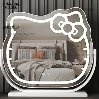 Gương để bàn [ XUÂN HÒA MIRORR ] Gương hình mèo dễ thương để bàn , gương trang trí makeup