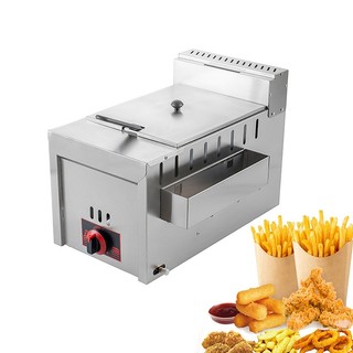 Bếp chiên nhúng dầu dùng Gas, nồi chiên ga dung tích 8L chất liệu Inox [BH 12 Tháng]